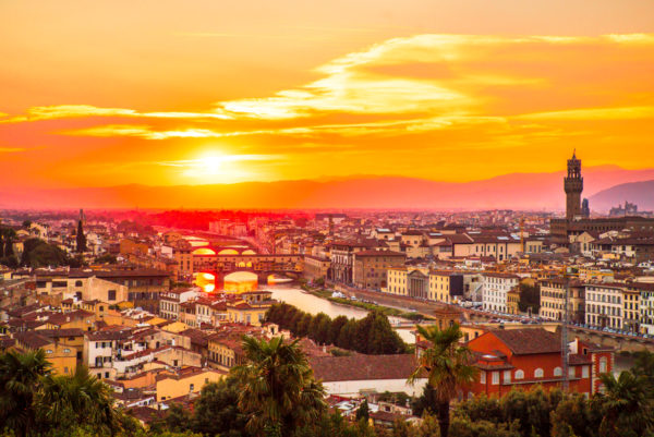 Tuscan Sunset in Piazzale Michelangelo Firenze