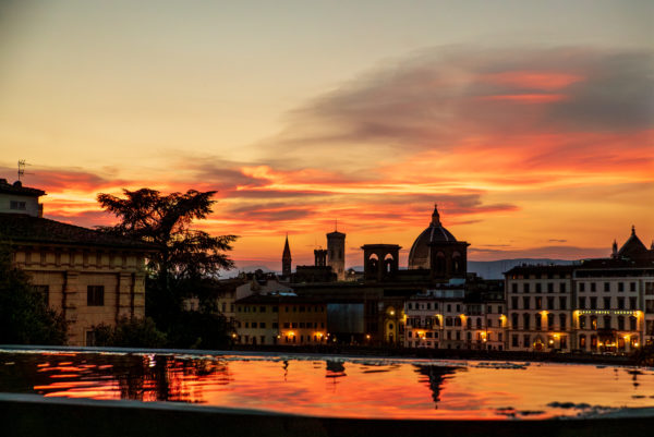 Florentian Fountain at Sunset