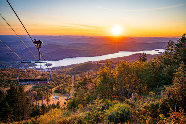 Sunset on Mont Tremblant in Quebec