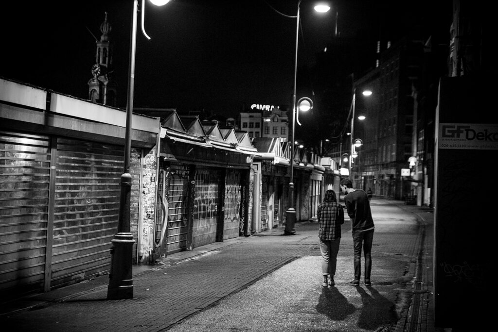 Love after Midnight in Amsterdam (B&W)