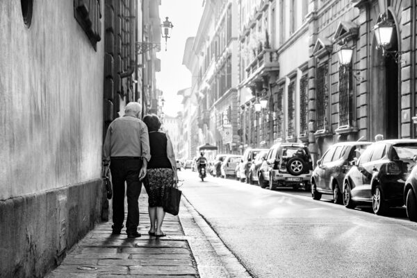 Together Forever in Florence (B&W)